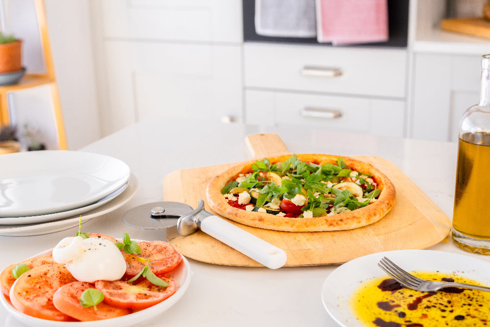 KitchenAid Pizza Wheel Classic Porcelain White Stainless Steel 23.5 cm - Pizza Cutter