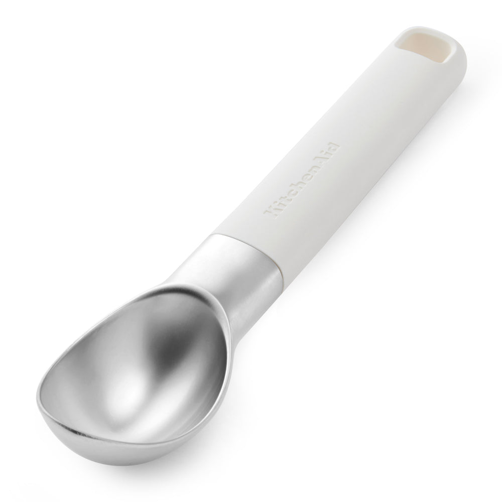KitchenAid Ice Cream Scoop Classic Porcelain White Stainless Steel 21 cm - Ice Scoop