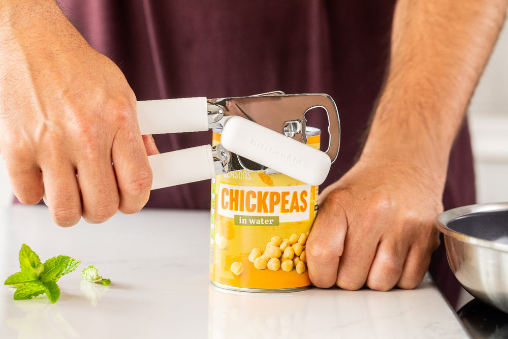 KitchenAid Can Opener Classic Porcelain White Plastic Stainless Steel 20cm - Bottle Opener