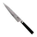 Kai Tomatenmes Shun Classic 15 cm damaststaal met zwart heft, vrijstaand op witte achtergrond