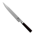 Kai Vleesmes Shun Classic 23 cm damaststaal met zwart heft, vrijstaand op witte achtergrond