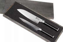 Kai Knife Set Shun Classic - 32 layers damask steel - (Universal Knife + Santoku Knife) 2-piece - DMS-230