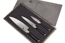 Kai Knife Set Shun Classic - 32 layers damask steel - (office knive + Utility knife + Chef's knife) 3-piece - DMS-300