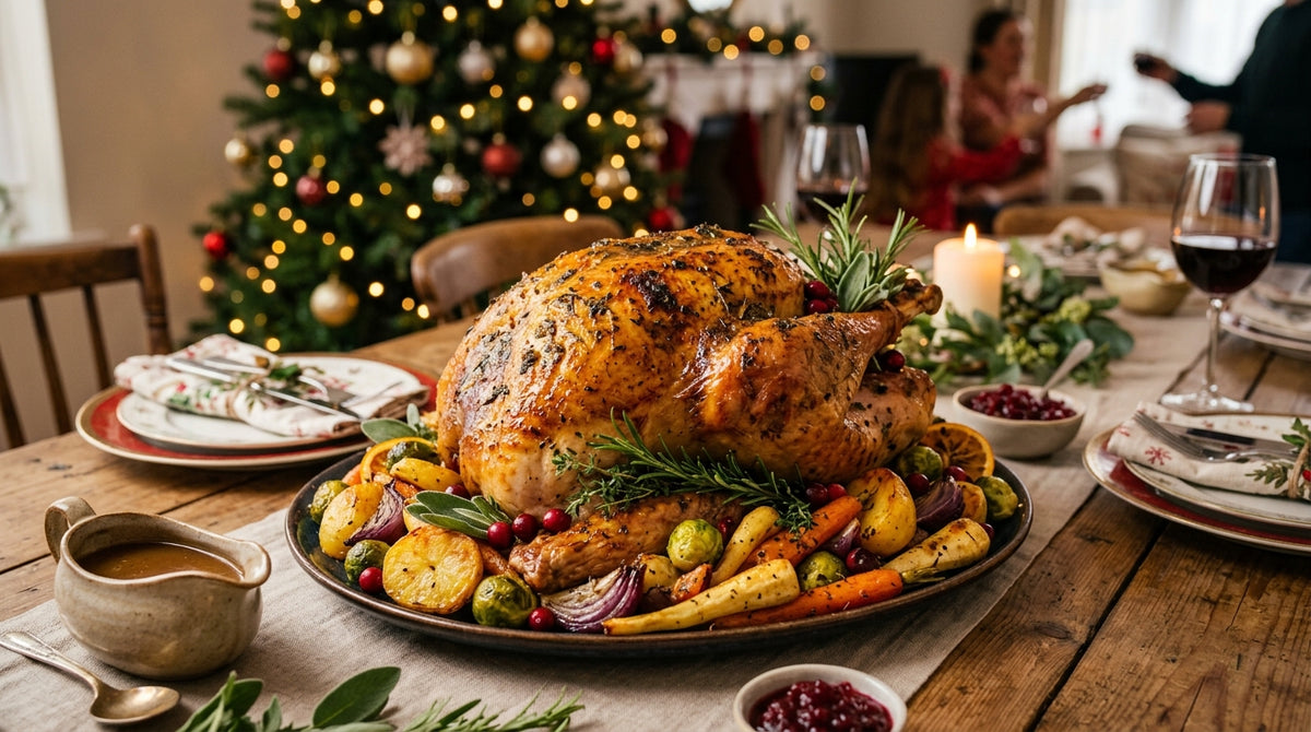 The star of your Christmas table, golden-brown and juicy from the oven.