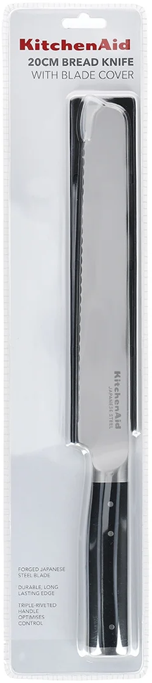 KitchenAid Bread Knife Gourmet Stainless Steel 20 cm - with knife protector
