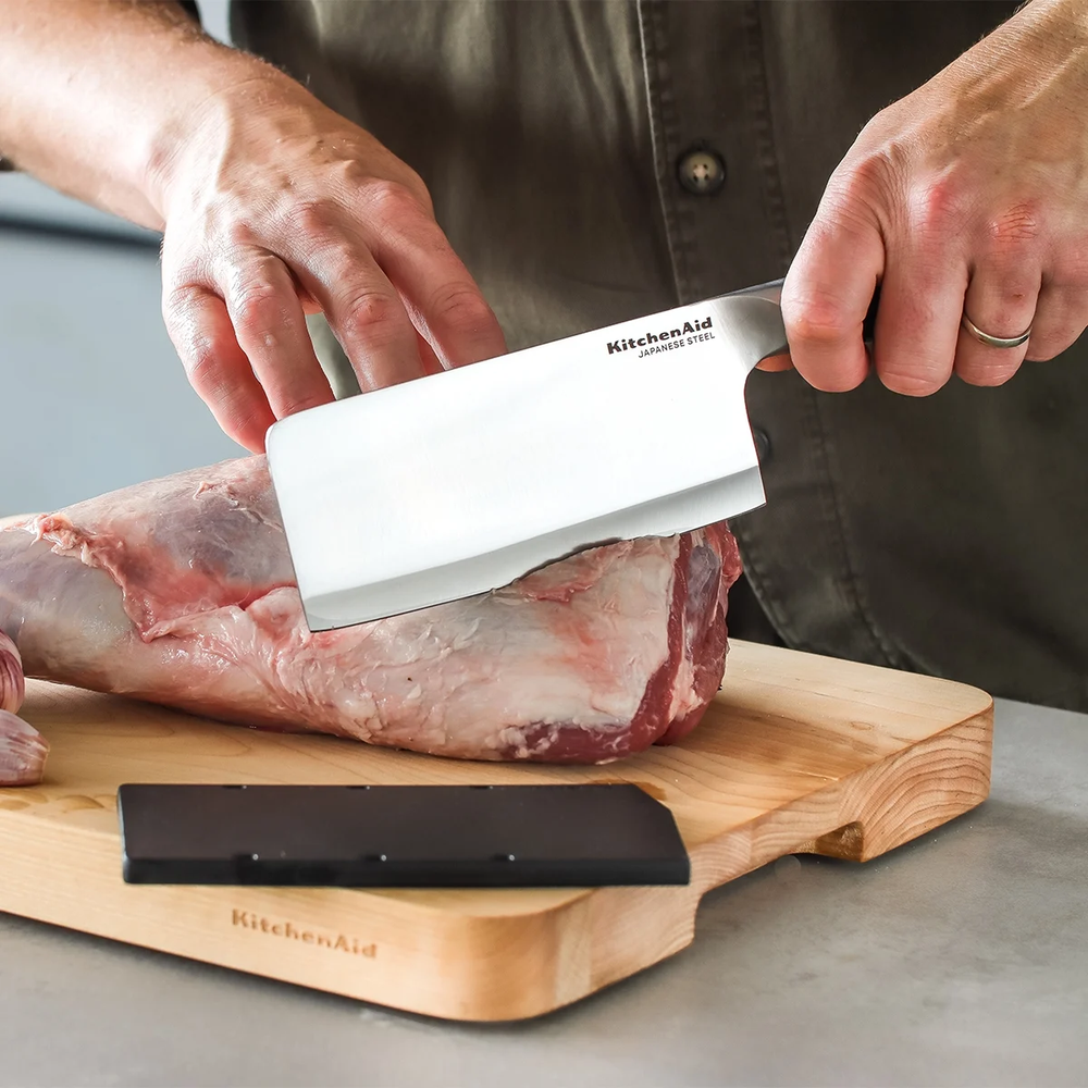 KitchenAid Cleaver Gourmet Stainless Steel 15 cm - Chopping Knife - with blade protector