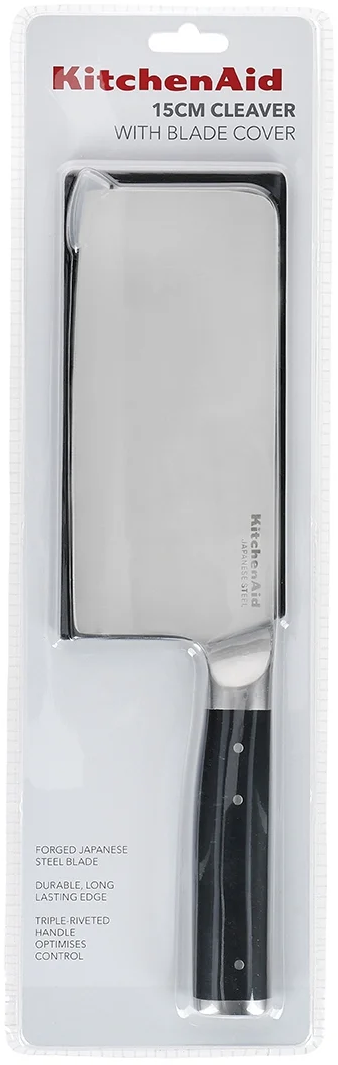 KitchenAid Cleaver Gourmet Stainless Steel 15 cm - Chopping Knife - with blade protector