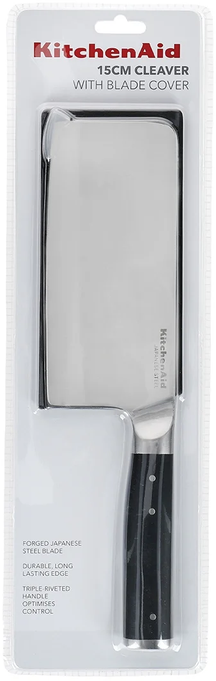 KitchenAid Cleaver Gourmet Stainless Steel 15 cm - Chopping Knife - with blade protector
