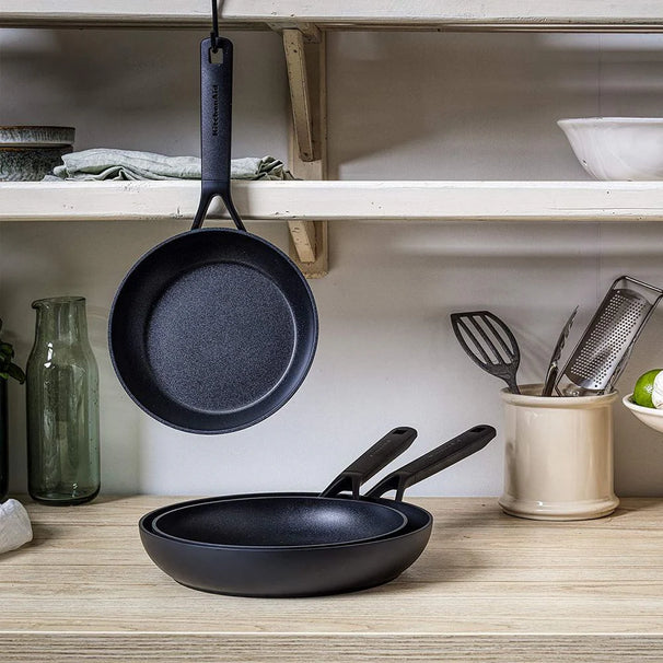 Juego de sartenes KitchenAid Classic Forged - ø 20, 24 y 28 cm - revestimiento antiadherente cerámico