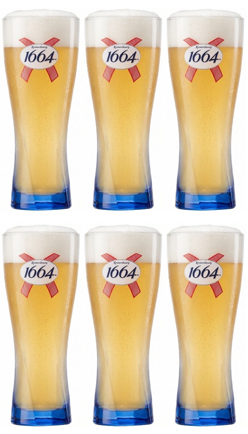 Kronenbourg 1664 Blanc Beer Glasses 330 ml - 6 pieces