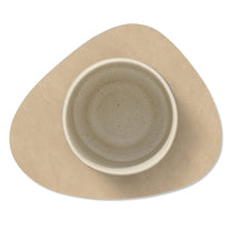 LIND DNA Coasters Nupo - Leather - Brown / Sand - double-sided - 13 x 11 cm - 4 pieces