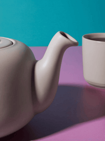La Cafetière Classic Latte Teapot - Stoneware - 1.2 Liter
