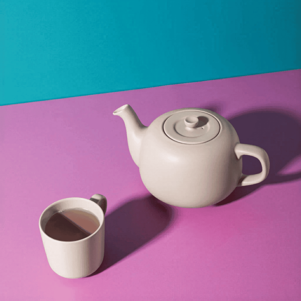 La Cafetière Classic Latte Teapot - Stoneware - 1.2 Liter