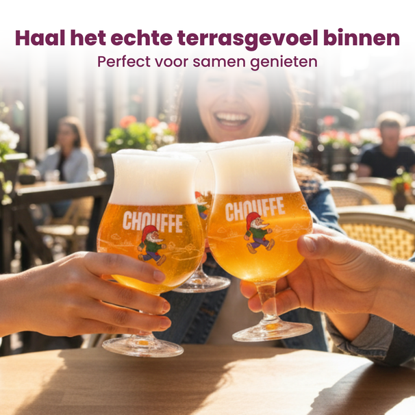 Vasos de cerveza La Chouffe - 330 ml - 6 piezas