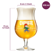 La Chouffe Beer Glasses - 330 ml - 4 pieces