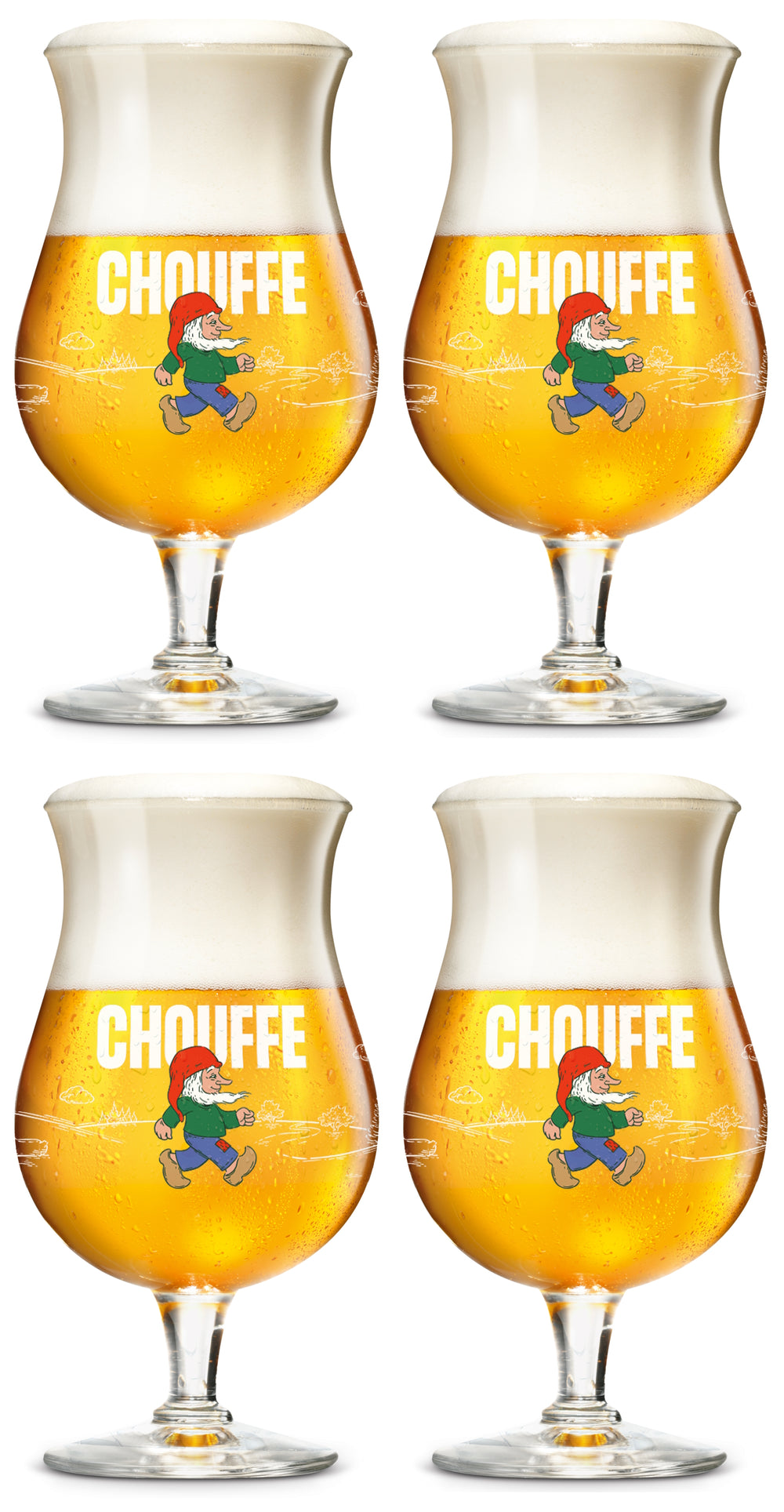 La Chouffe Beer Glasses - 330 ml - 4 pieces