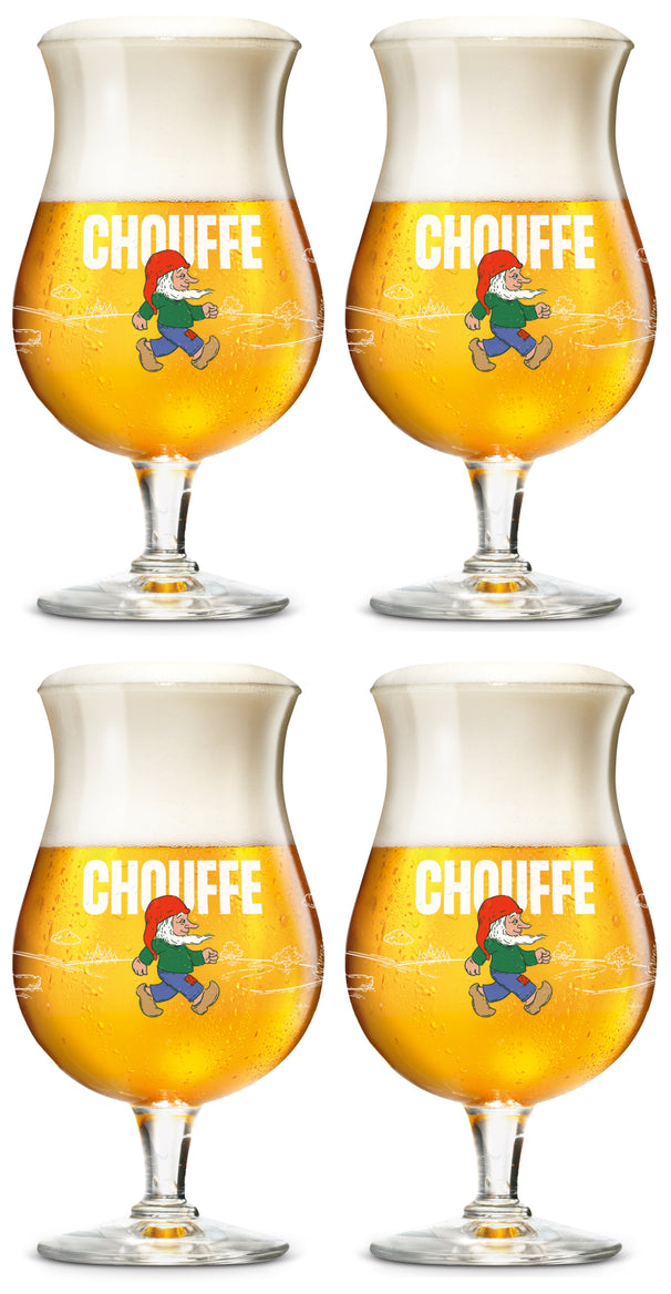 La Chouffe Vasos de cerveza 330 ml - 4 unidades