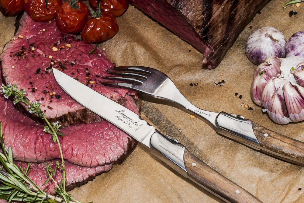 Laguiole Style de Vie Steak knives Luxury Line Olive wood - 6 pieces