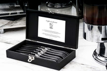 Tenedores para steak Laguiole Style de Vie Luxury Line Negro Ébano - 6 piezas