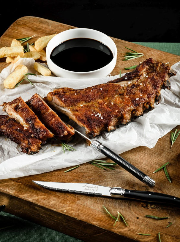 Cuchillos para steak Laguiole Style de Vie Premium Line Negro - 6 piezas