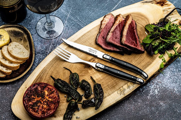 Tenedores para steak Laguiole Style de Vie Premium Line Negro - 6 piezas