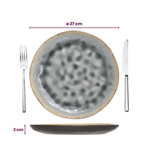 Cosy & Trendy Dinner Plates Laguna Blue Grey ø 27 cm - 4 pieces