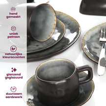 Cosy & Trendy Coffee Cups Laguna Blue Grey 230 ml - 4 pieces