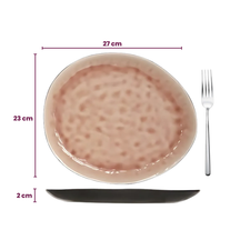 Cosy & Trendy Dinner Plates Laguna Old Rose - 27 x 23 cm - 4 pieces