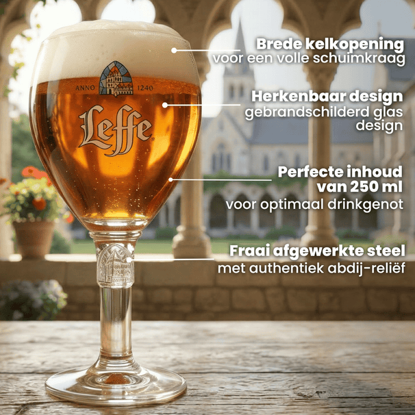 Vasos de cerveza Leffe 250 ml - 2 unidades