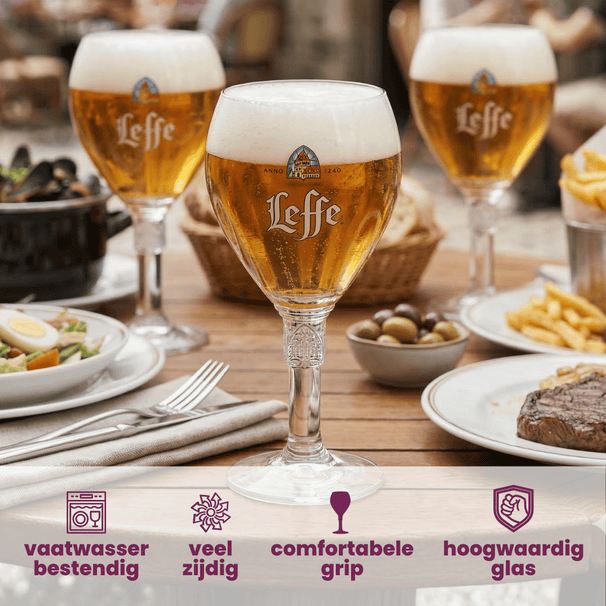 Vasos de cerveza Leffe - 330 ml - 4 piezas