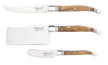 Cuchillos para queso Laguiole Style De Vie Luxury Line Madera de olivo 3 piezas