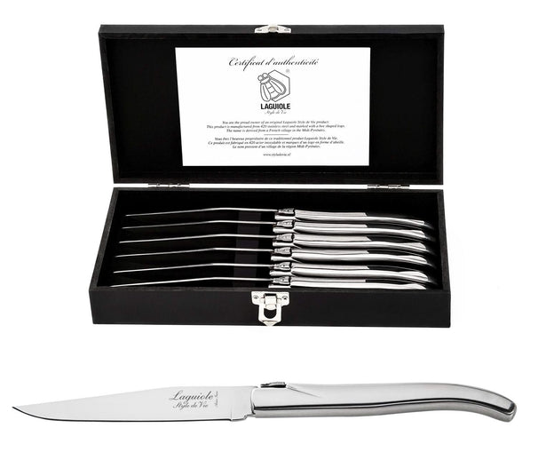 Cuchillos para steak Laguiole Style de Vie Luxury Line Acero inoxidable - 6 piezas