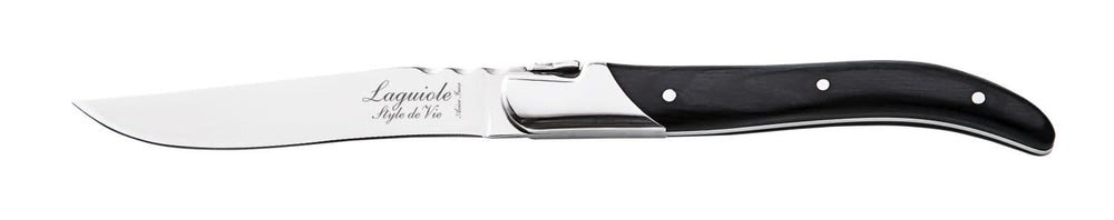 Tenedores para steak Laguiole Style de Vie Luxury Line Negro Ébano - 6 piezas