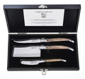 Cuchillos para queso Laguiole Style De Vie Luxury Line Madera de olivo 3 piezas