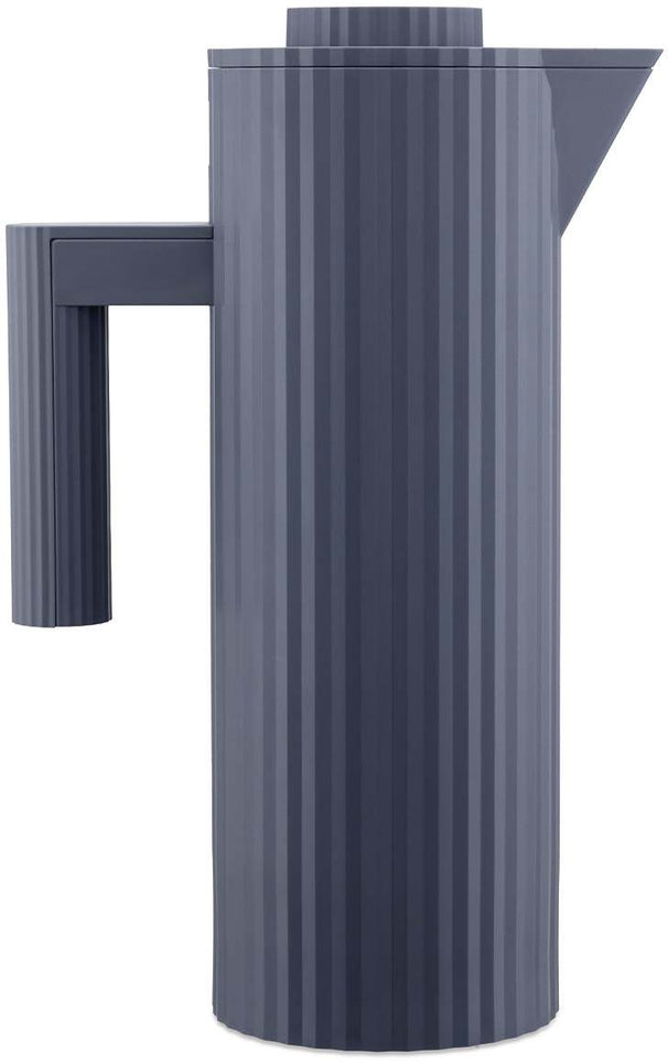 Alessi Thermo Insulated Jug Plissé Grey - 1 Liter - Michele De Lucchi - MDL12 G