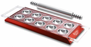 Marcato Máquina para raviolis con rodillo - Rojo - 10 compartimentos
