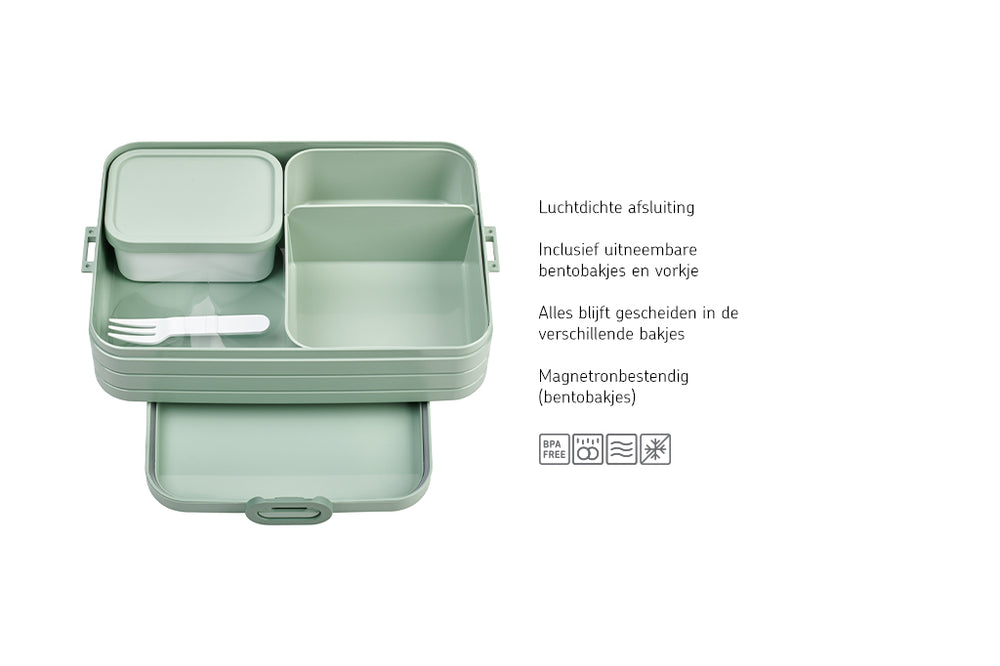 Mepal Lunchbox Take a Break Large Nordic Sage - with 2 Bento Boxes