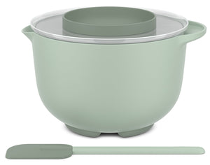Mepal Set de Bol para Mezcla Chef It Nordic Sage 2 piezas - Bol con tapa 3 litros + Espátula