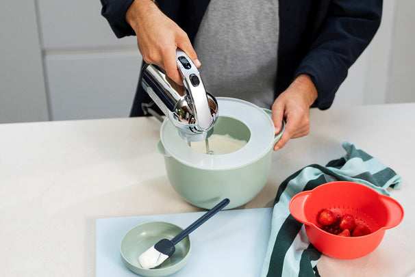 Mepal Set de Bol para Mezcla Chef It Nordic Sage 2 piezas - Bol con tapa 3 litros + Espátula