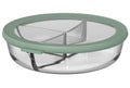 Mepal Glass Food Storage Container Cirqula Nordic Sage 3-Compartment - 1 liter