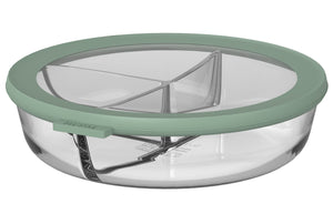 Mepal Tarro de Cristal Cirqula Nordic Sage 3 Compartimentos - 1 litro