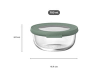 Mepal Tarro de Conservación de Vidrio Cirqula Nordic Sage Redondo - 750 ml