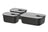 Mepal Food Storage Containers EasyClip Nordic Black 3-piece - 2x 450 ml + 1 liter