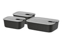 Mepal Food Storage Containers EasyClip Nordic Black 3-piece - 2x 700 ml + 1.5 liter