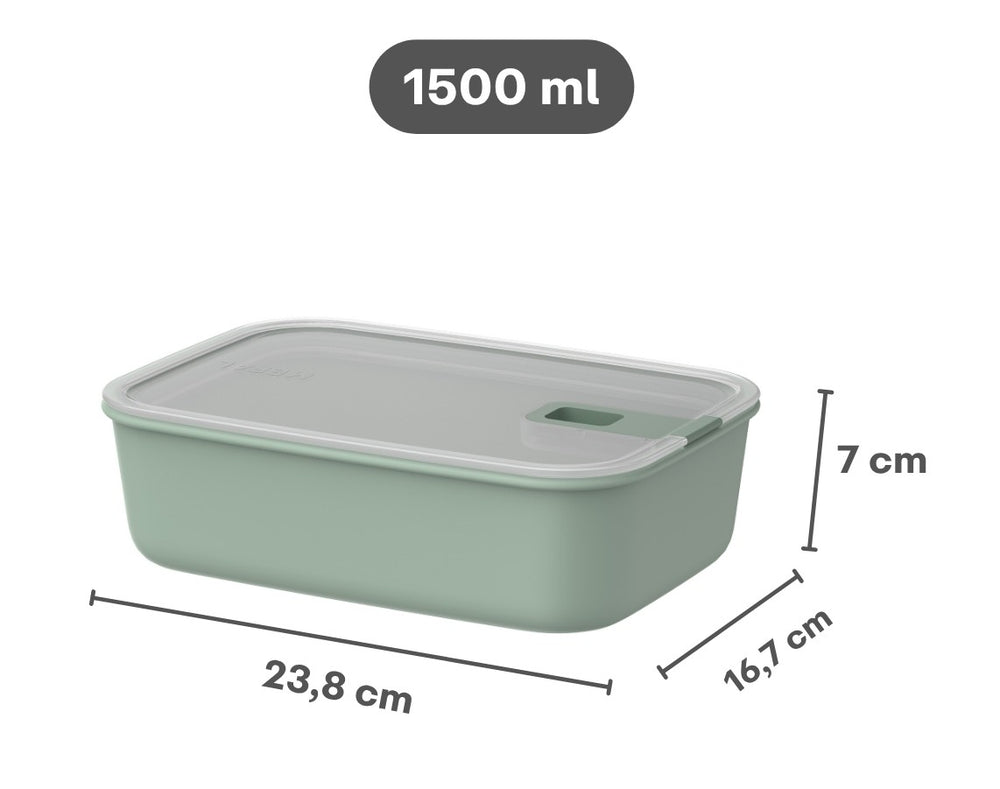 Mepal Food Storage Containers EasyClip Nordic Black 3-piece - 2x 700 ml + 1.5 liter