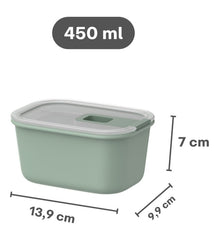 Mepal Food Storage Containers EasyClip Nordic Black 3-piece - 2x 450 ml + 1 liter