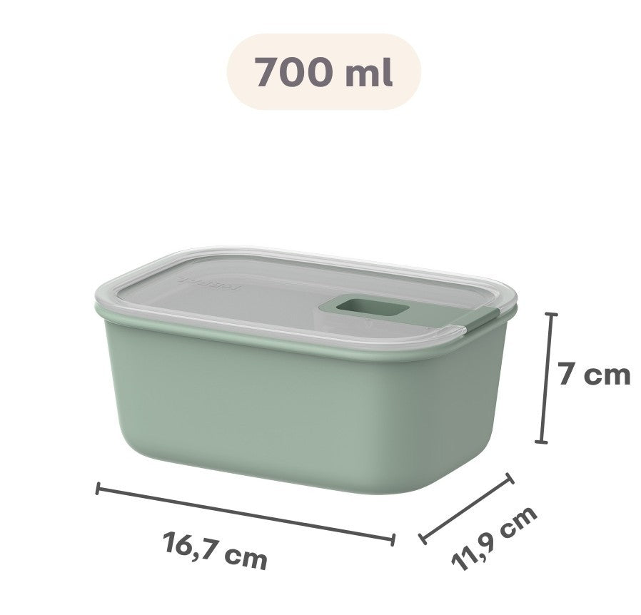 Mepal Food Storage Containers EasyClip Nordic Black 3-piece - 2x 700 ml + 1.5 liter