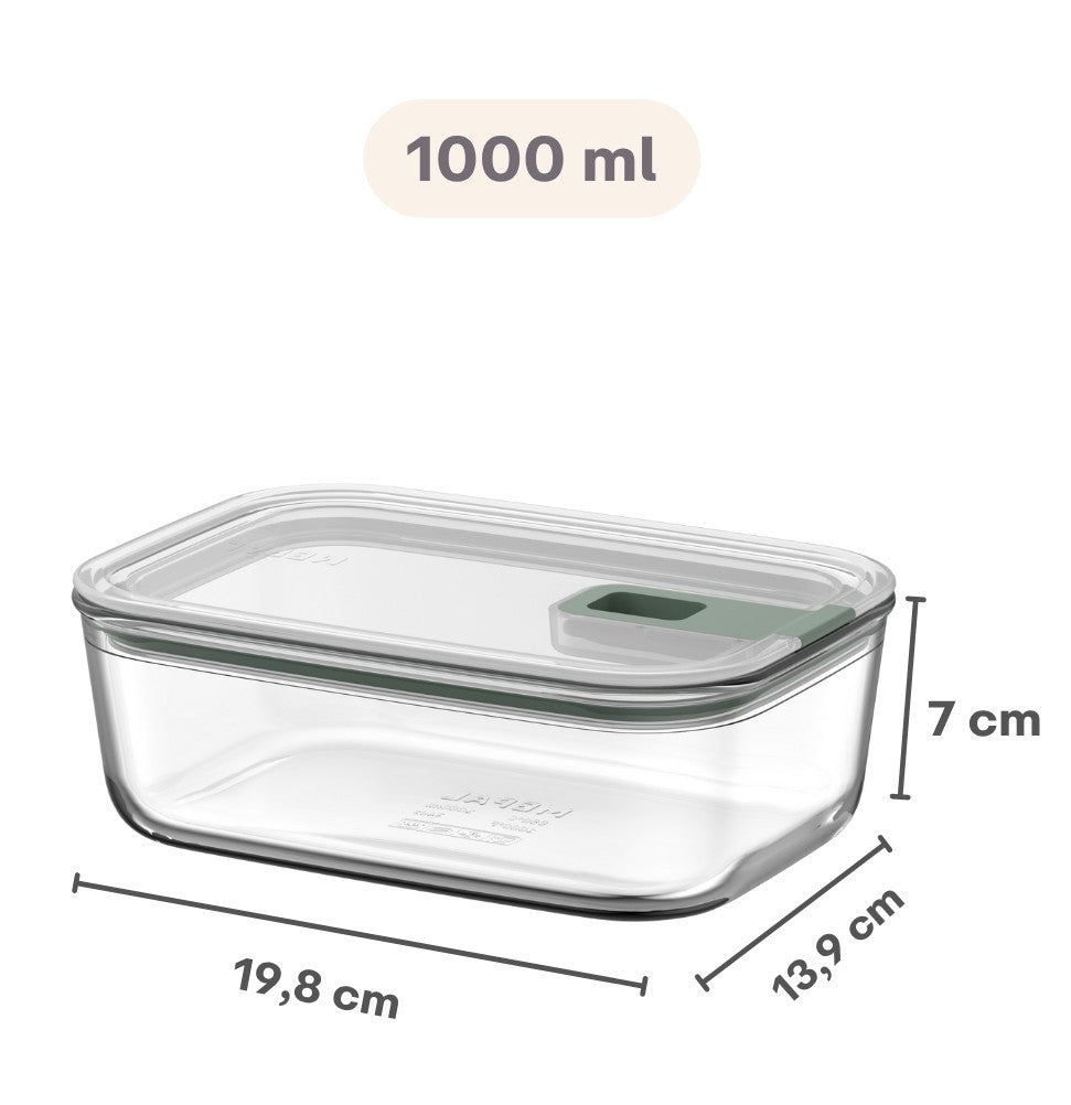 Mepal Glass Food Storage Container EasyClip Nordic Sage - 1 liter