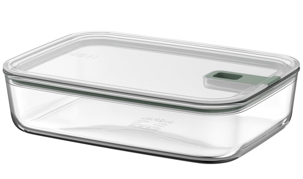 Mepal Fuente de horno / Fuente para lasaña con tapa EasyClip Nordic Sage - Vidrio - 2.25 litros