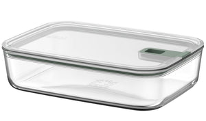 Mepal Oven Dish / Lasagna Dish with Lid EasyClip Nordic Sage - Glass - 2.25 liters
